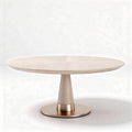 Ronde eettafel van hout met gouden accenten 100 x 100 x 75cm