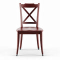 Houten eetstoel met X-achterkant en een mahonie afwerking 45 x 45 x 90cm
