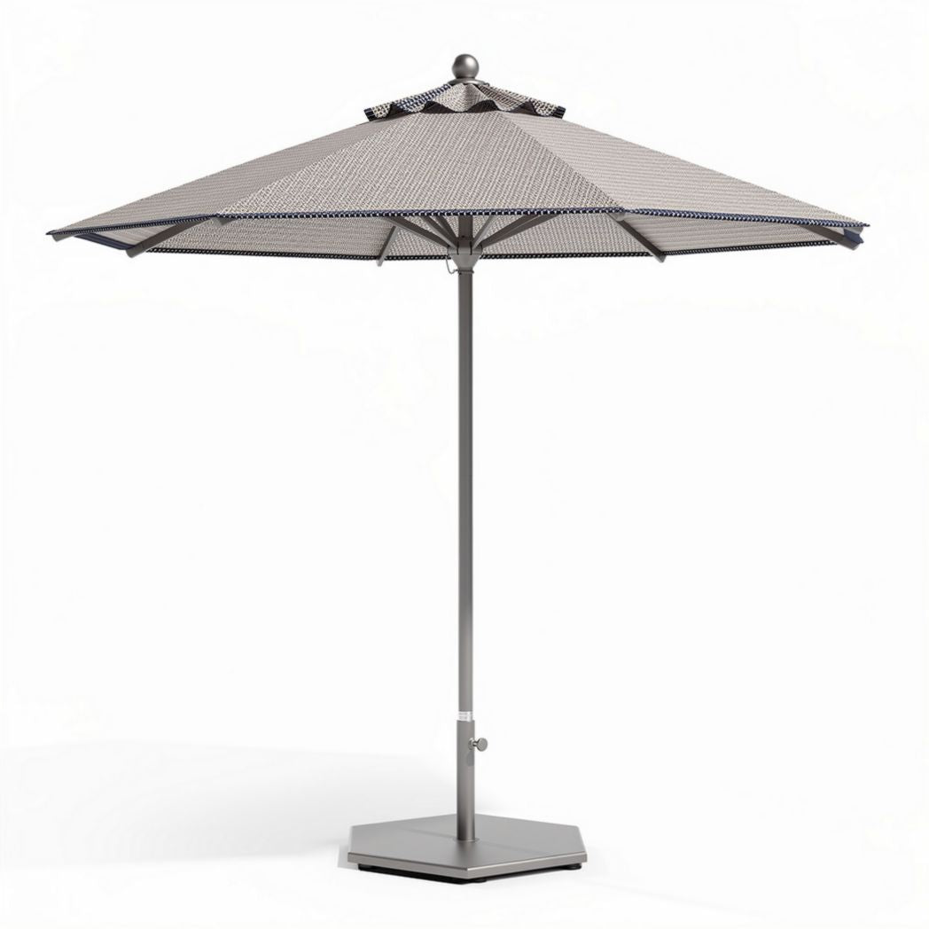 Lichtgewicht parasol met aluminium frame en antraciet kleur 250 x 250 x 250cm
